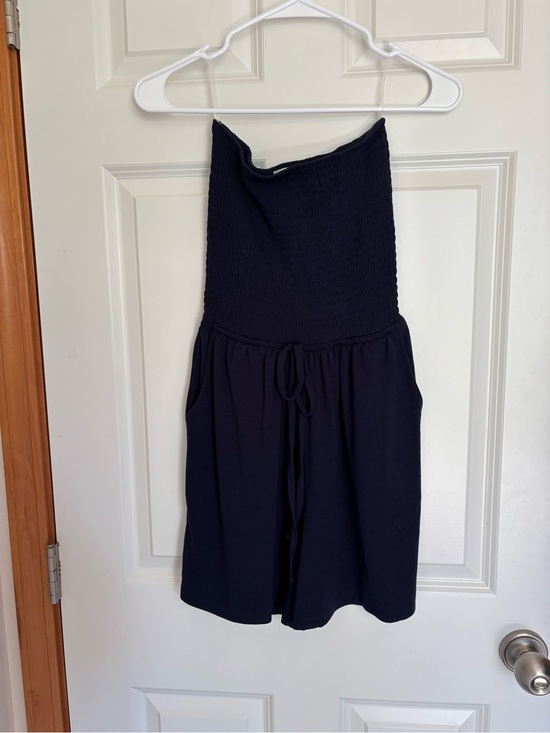 Zenana Outfitters Pants - Zenana Navy Tube Top Romper
